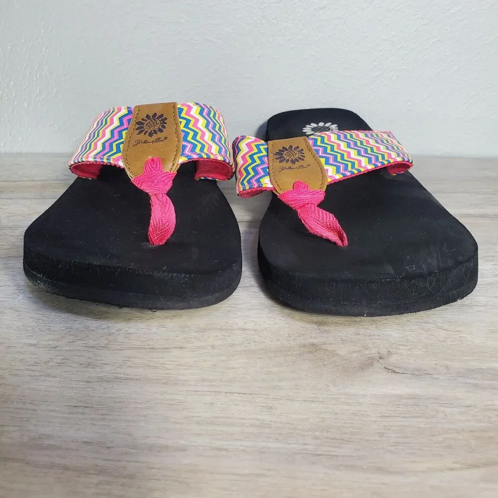 Women's Yellow Box Mellow Mat 8.5 Sandal Flip Flop Summer Beach Shoes - Picture 3 of 12
